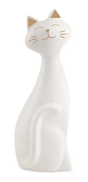 Gato Em Cerâmica 20.5cm
