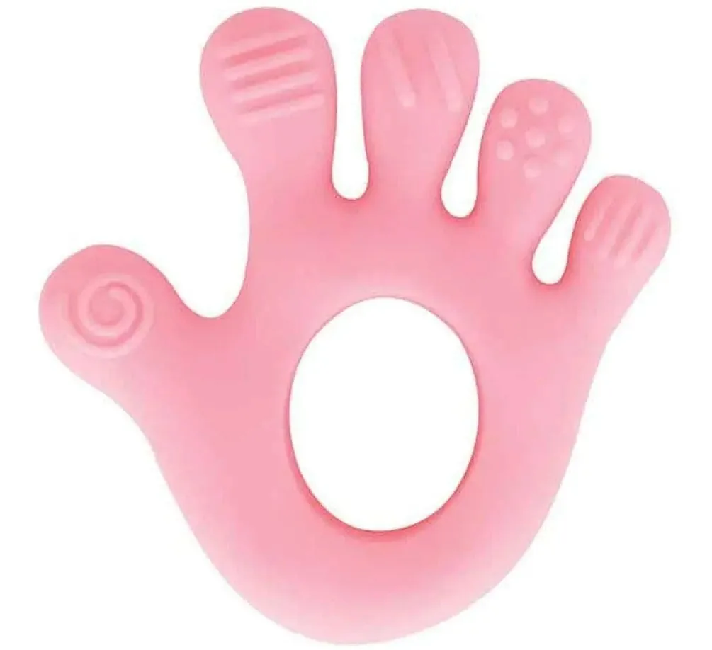 Mordedor Mãozinha Em Silicone Rosa Buba