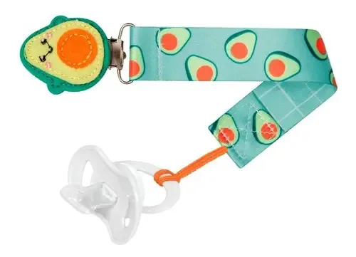 Prendedor Chupeta Patch Aplique Bico Buba Frutti Avocado