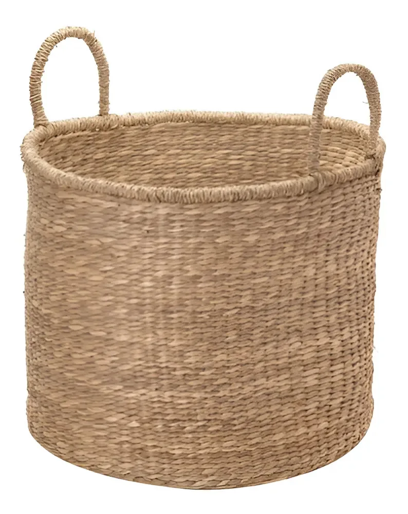 Cesto Decorativo Organizador Em Fibra Natural