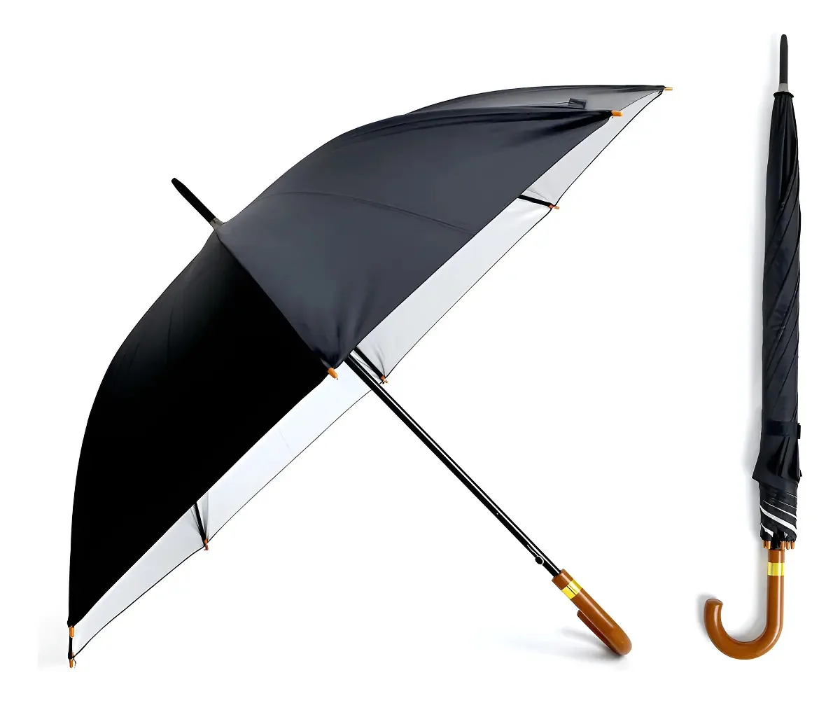 Guarda Chuva Portaria Umbrella Colorido Cor Preto