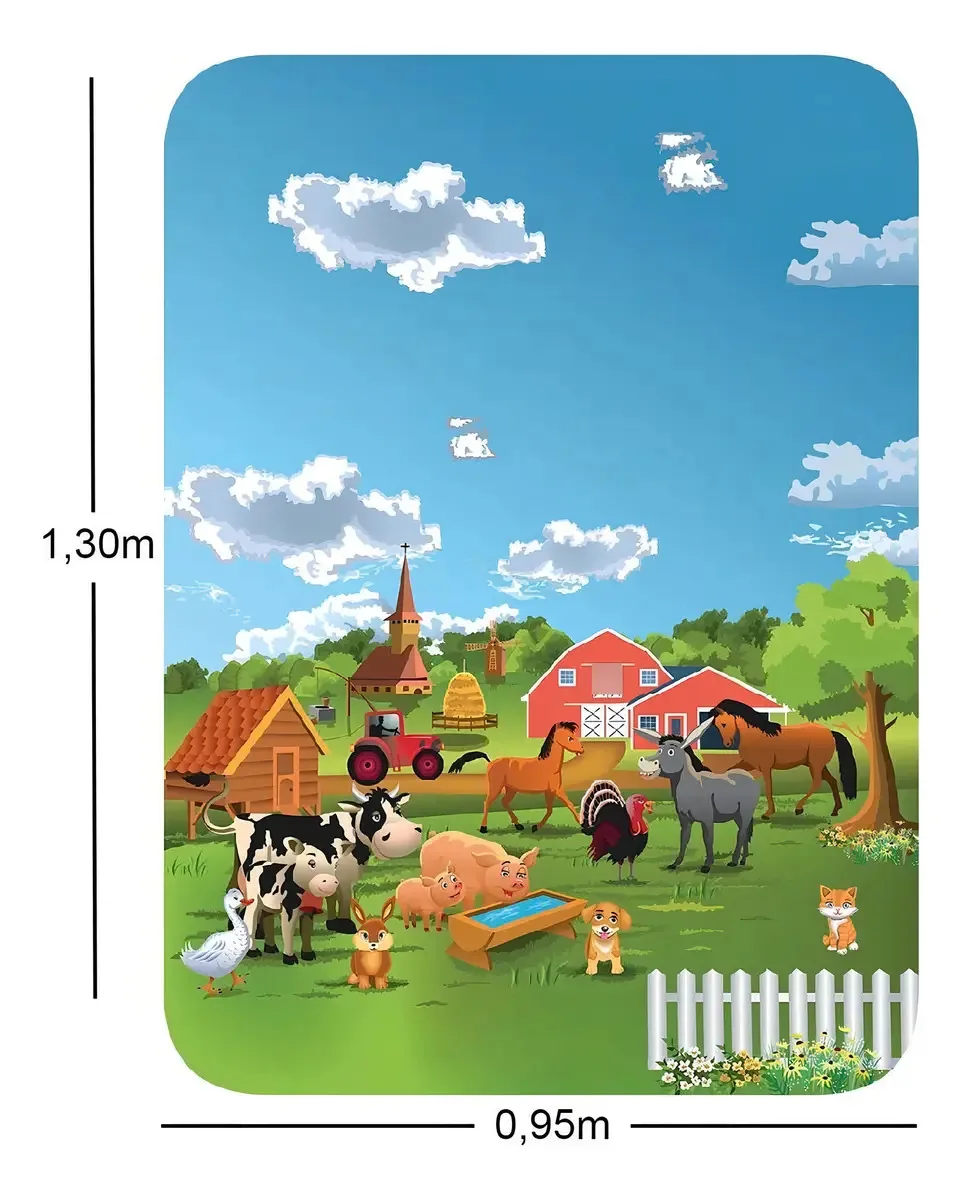 Tapete De Atividades Fazendinha - Tapetes Junior