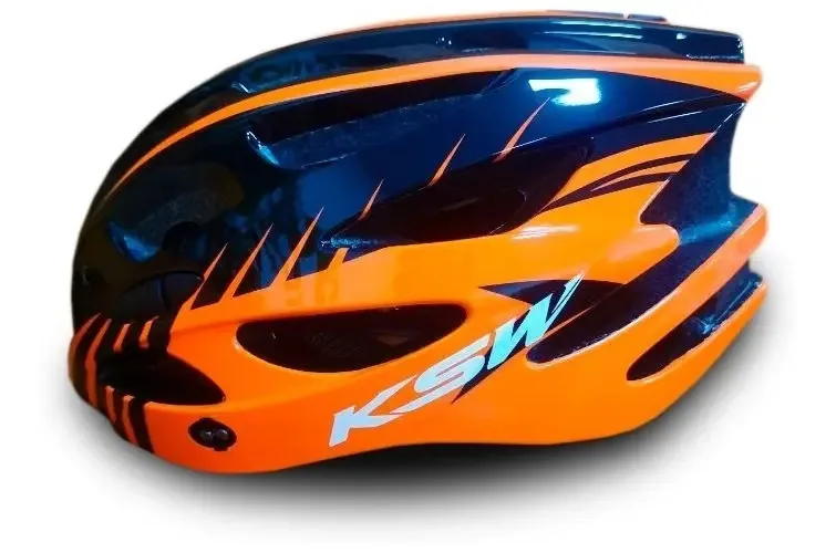 Capacetes Mtb Super Leve Aro 29 Uso Adulto Cor Laranja/Preto Tamanho G