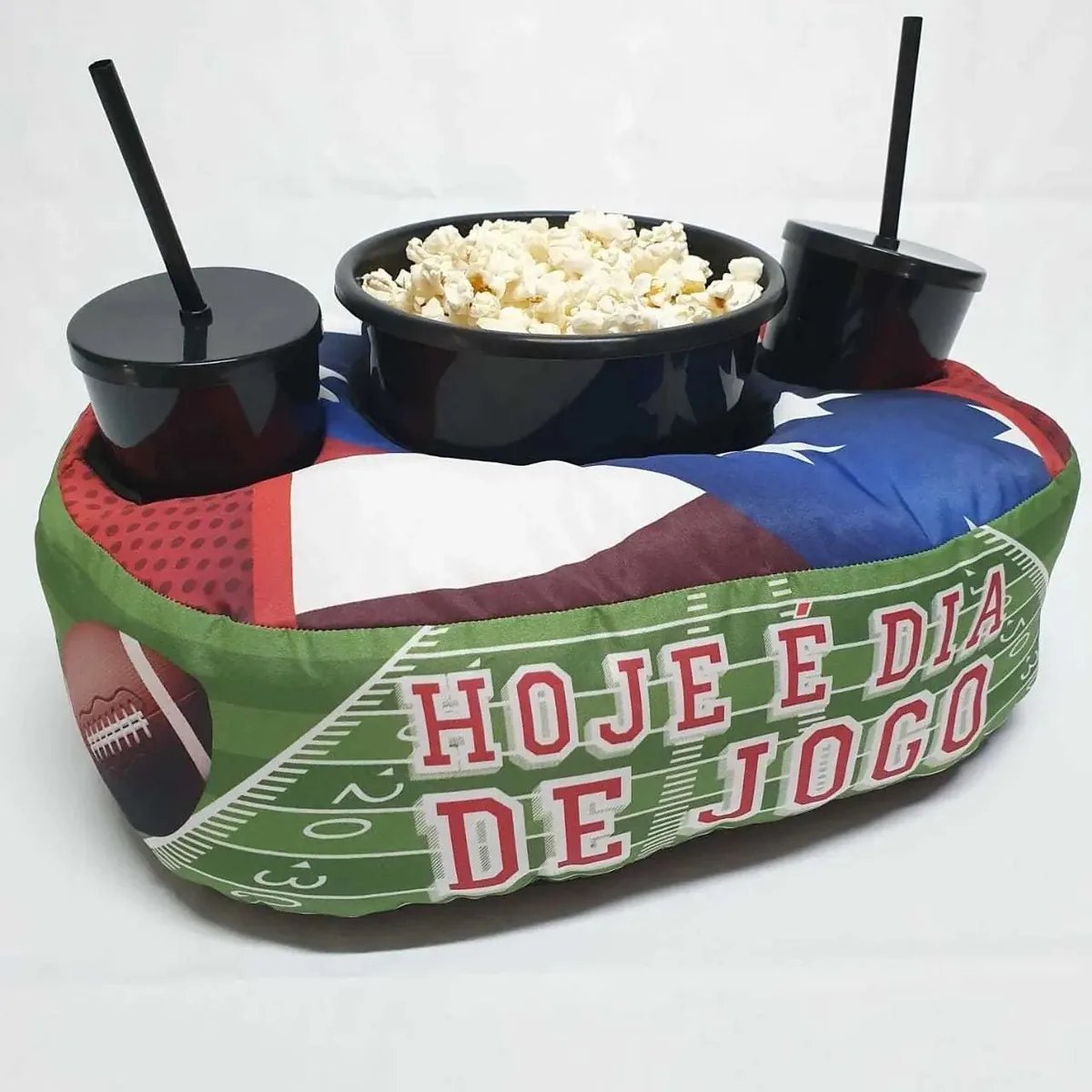 Kit Almofada Com Porta Pipoca Futebol Americano App3024