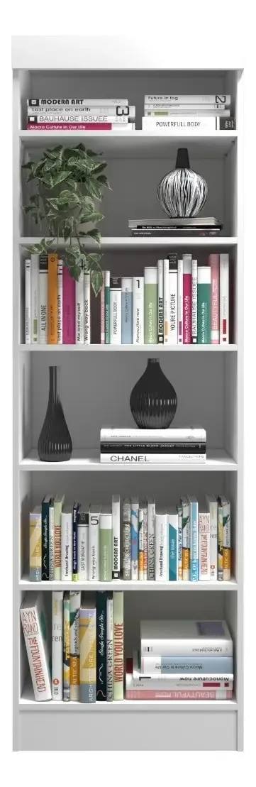 Estante Para Livros Livreiro Organizador Multiuso De Madeira Cor Branco