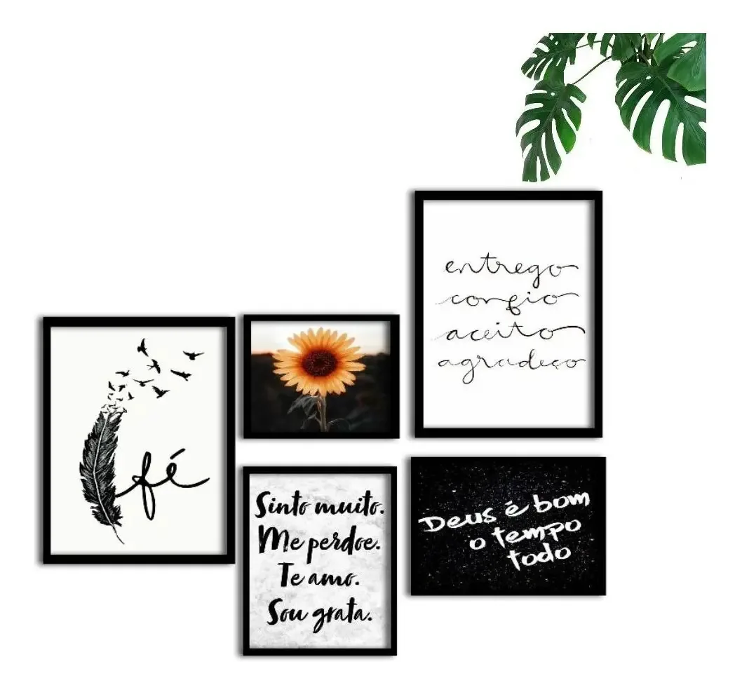 Quadros Decorativos 5 Peças Vários Temas