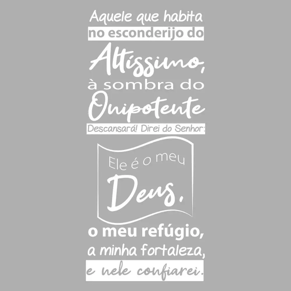 Oração Salmo 91 Adesivo Decorativo Papel Parede Quarto Sala