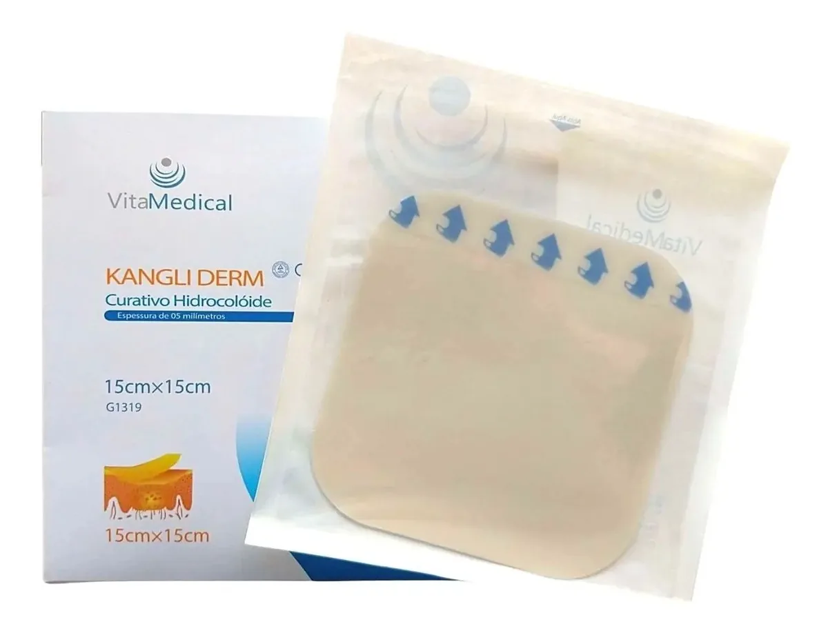 Curativo Hidrocolóide- Kangli Derm 15x15cm Extra Fino