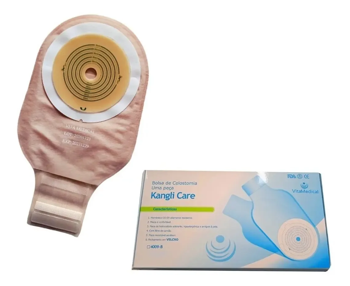 Bolsa De Colostomia 60mm Opaca Fácil De Limpar Sem Odor C/10