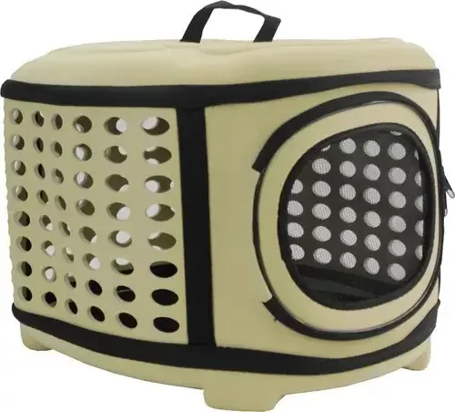 Bolsa Transporte Bege Luxo Para Cães E Gatos