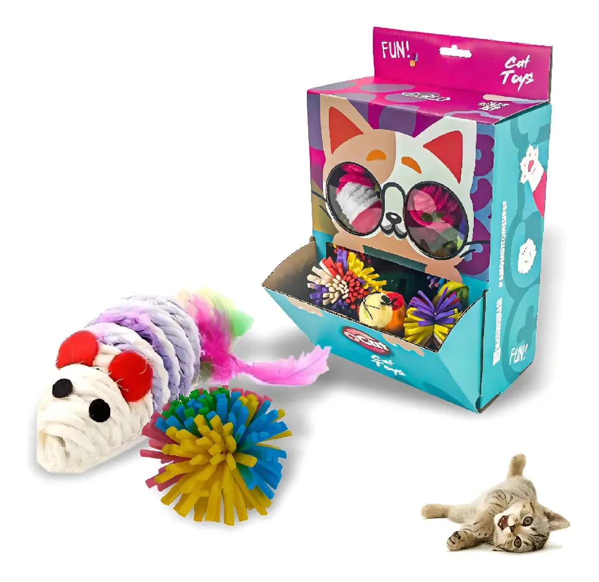 Brinquedo Interativo Para Gatos Kit 30 Unidades Modelo Mais Cat da Mais Dog