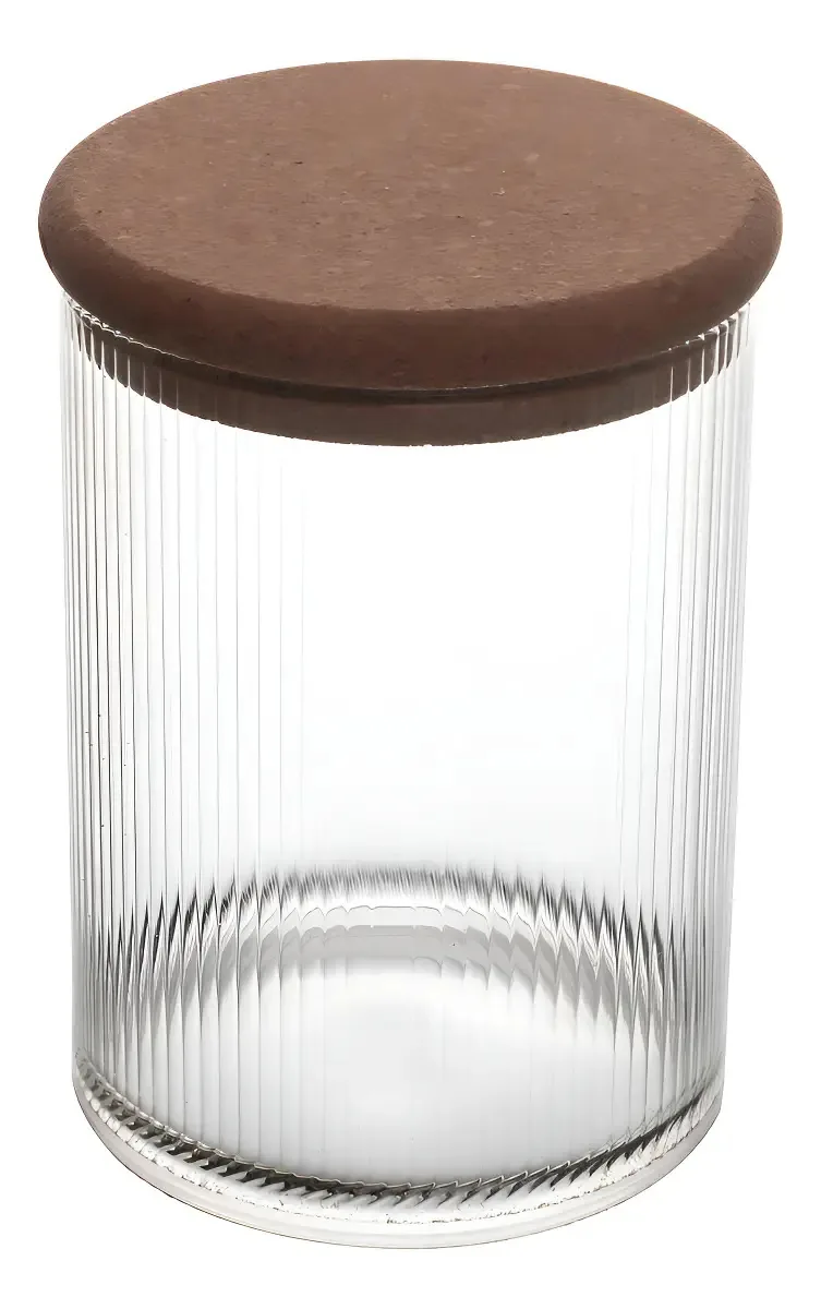 Pote De Vidro Com Tampa Rolha Essencia 850ml