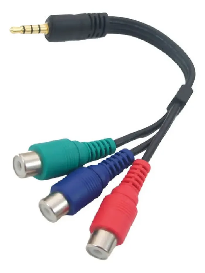 Cabo Adaptador Para Tv Led Av 3 Rca Áudio E Vídeo Para P2 P3