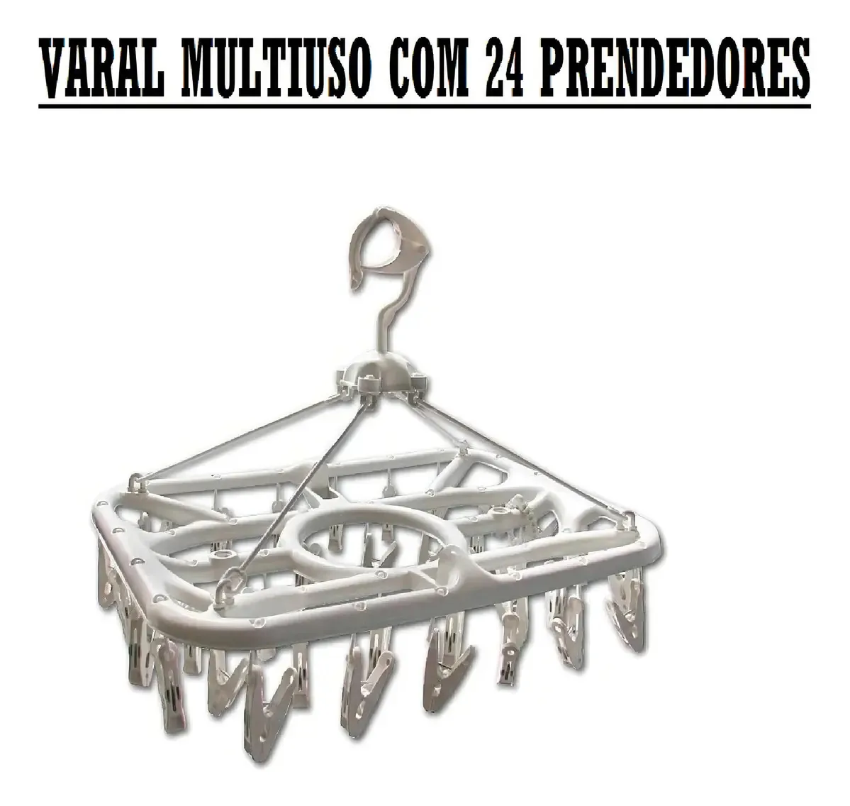 Varal Roupa Intima Calcinha Cueca Multiuso 24 Prendedores