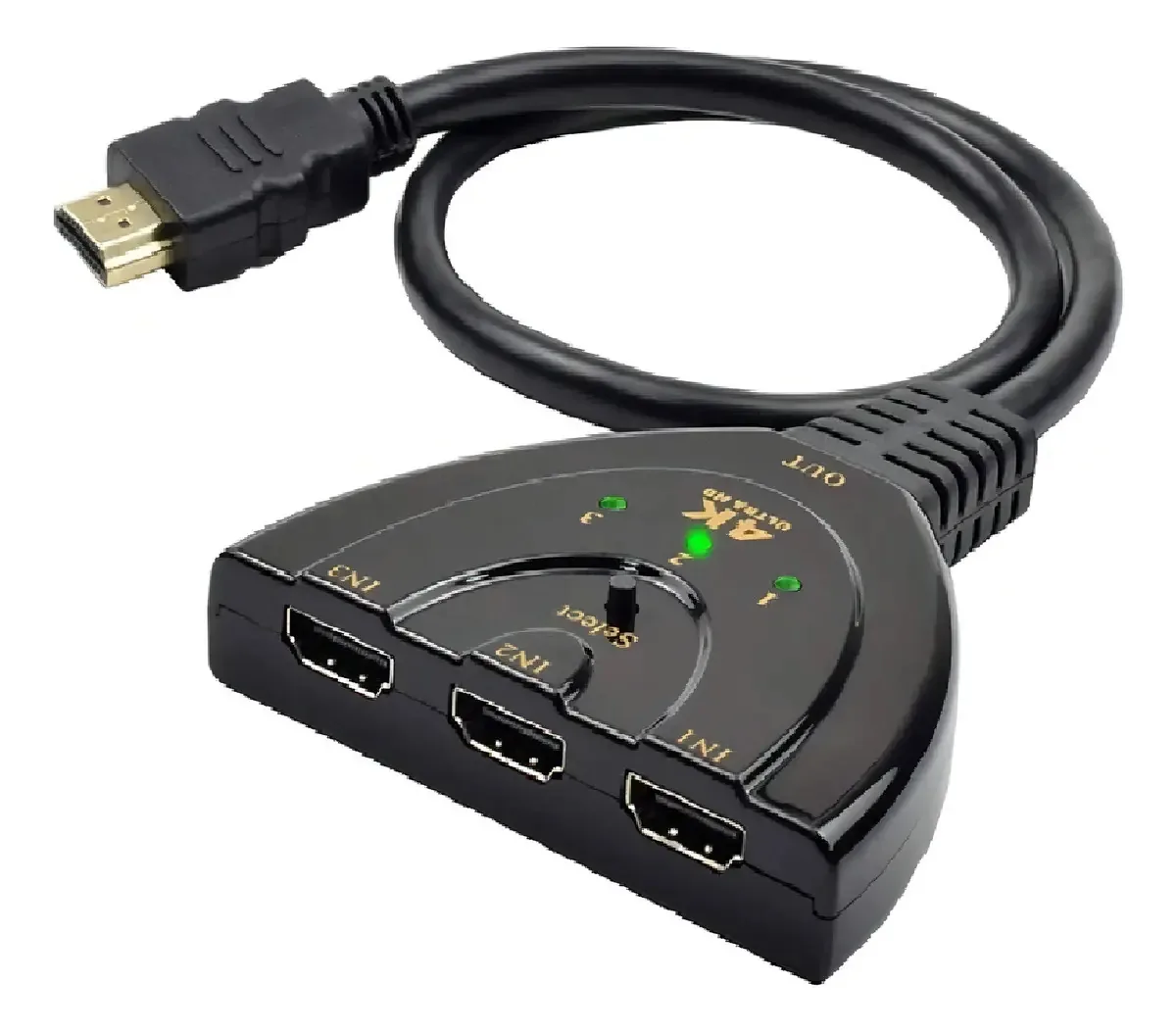 Hub HDMI 3x1 FY com 3 Entradas e 1 Saída para HDTV 1080p 4K 3D