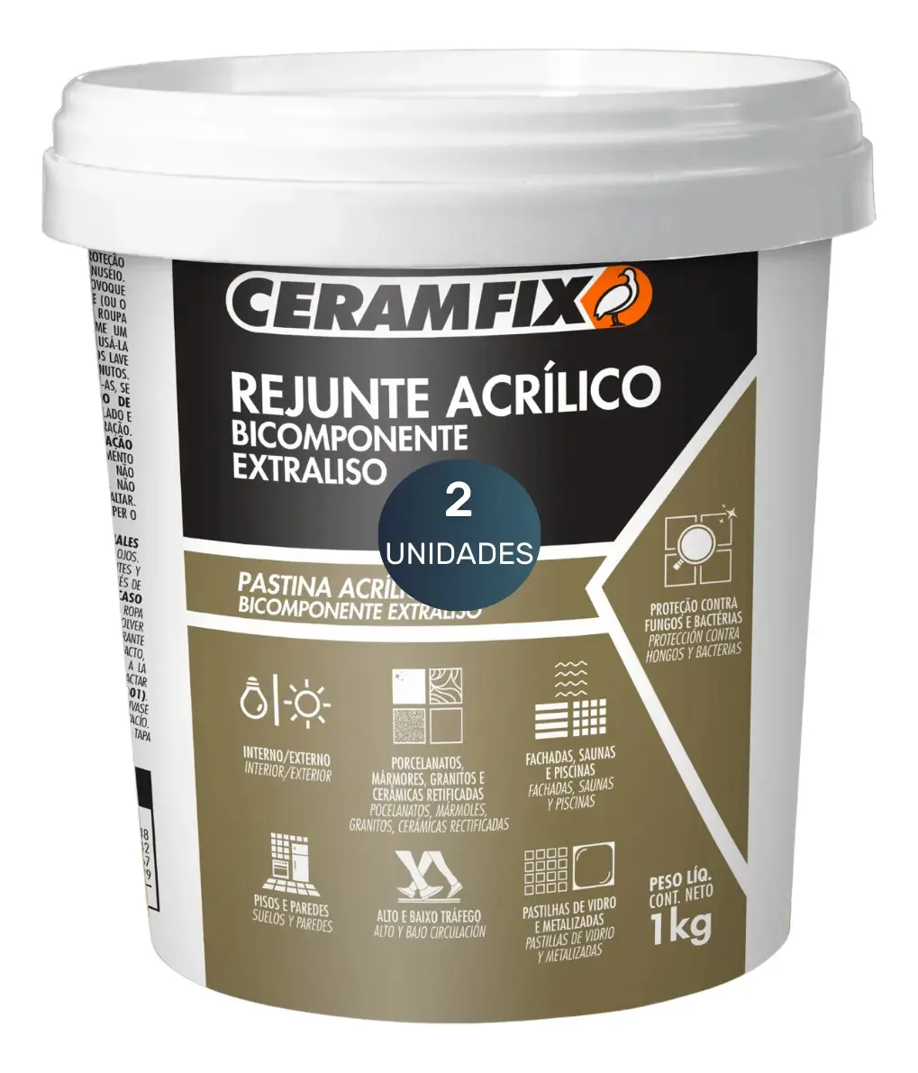 Rejunte Acrilico Bicomp Extraliso Ceramfix 1kg Verde Macuco