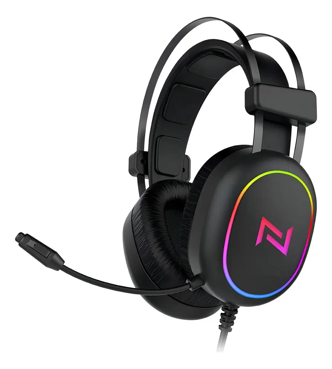 Headset Gamer Neologic NGX Dark RGB Drivers 50mm Microfone com Cancelamento de Ruído