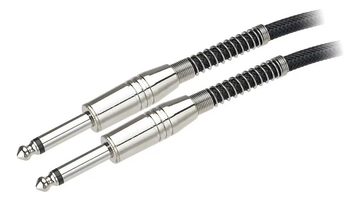 Cabo Guitarra Violao Baixo P10 X P10 Mono Têxtil 3 Metros