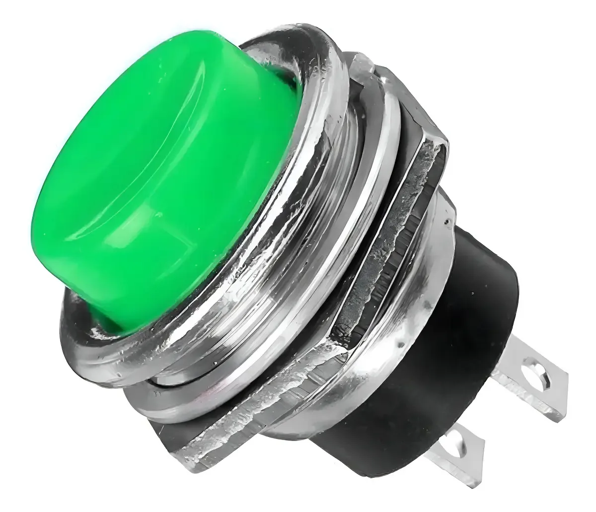 Botão Tebera Verde Chave Push Button Ds212 2 Terminais 10pçs