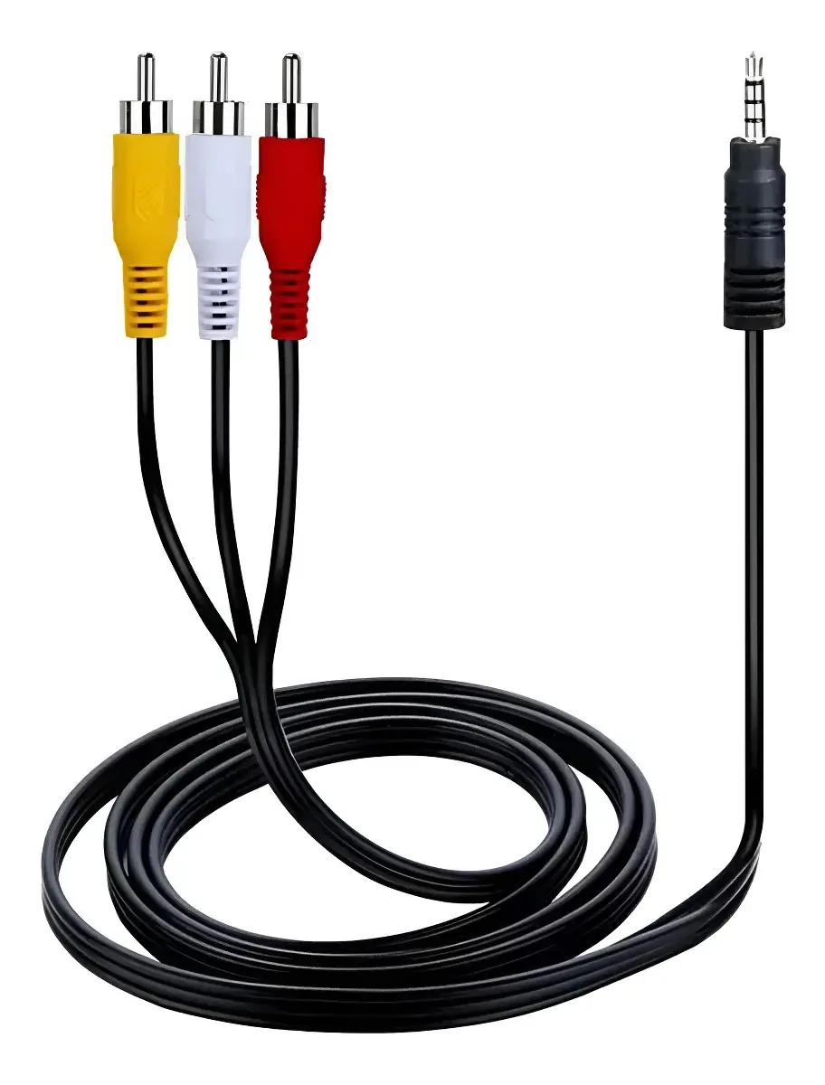 Cabo P2 4C para 3 RCA Tebera de 1,5m para Áudio e Vídeo
