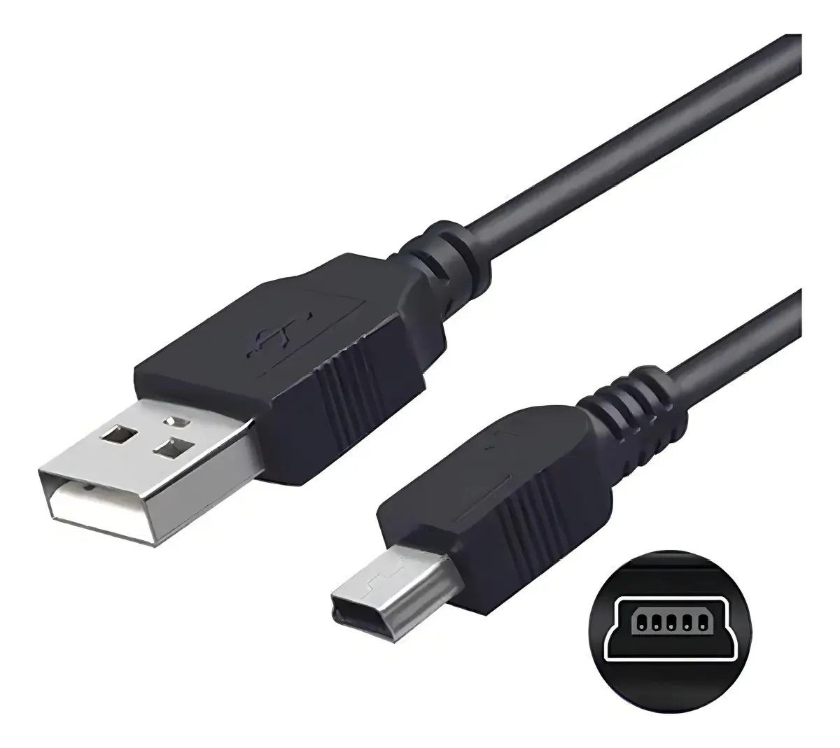 Cabo Usb Macho X Mini Usb 1,8m Tebera Kit Com 4 Cabos Ideal