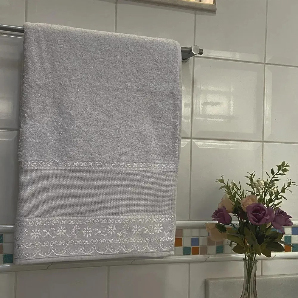 Toalha De Rosto Olinda Para Bordar Belle Branco - Decor.all