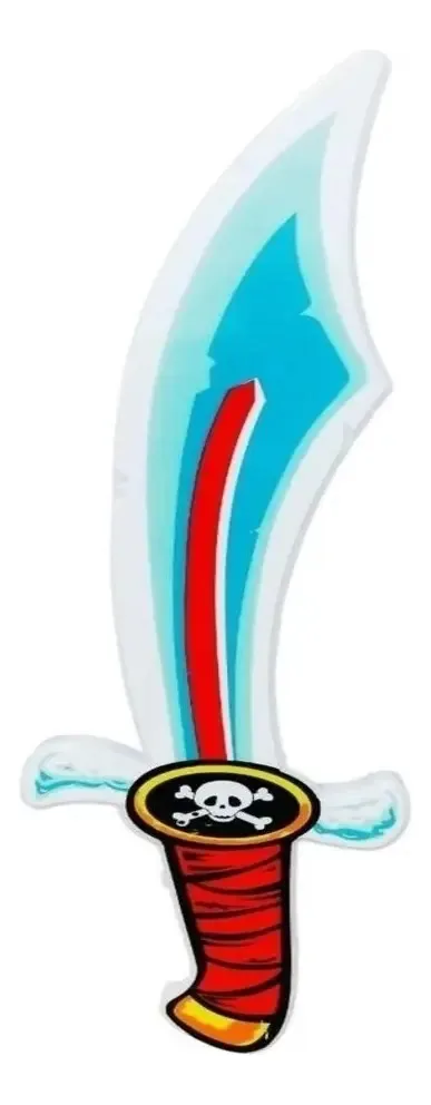 Brinquedo Infantil Espada Com Som E Led Aventura + 4 Pilhas Cor Branco