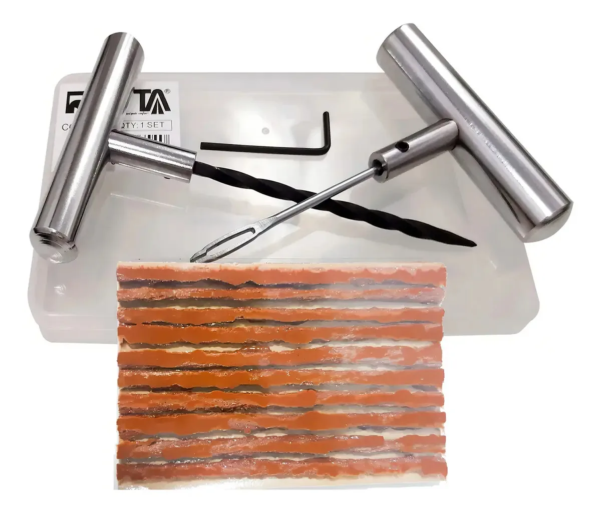 Kit Reparo Pneu 6mm Rotta376 9001 4 Peças Carros Motos