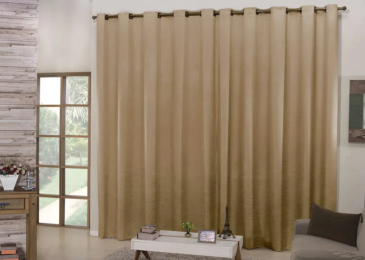 Cortina Cortina De 270cm X 500cm Liso Cor Avelã - Unidade De 1