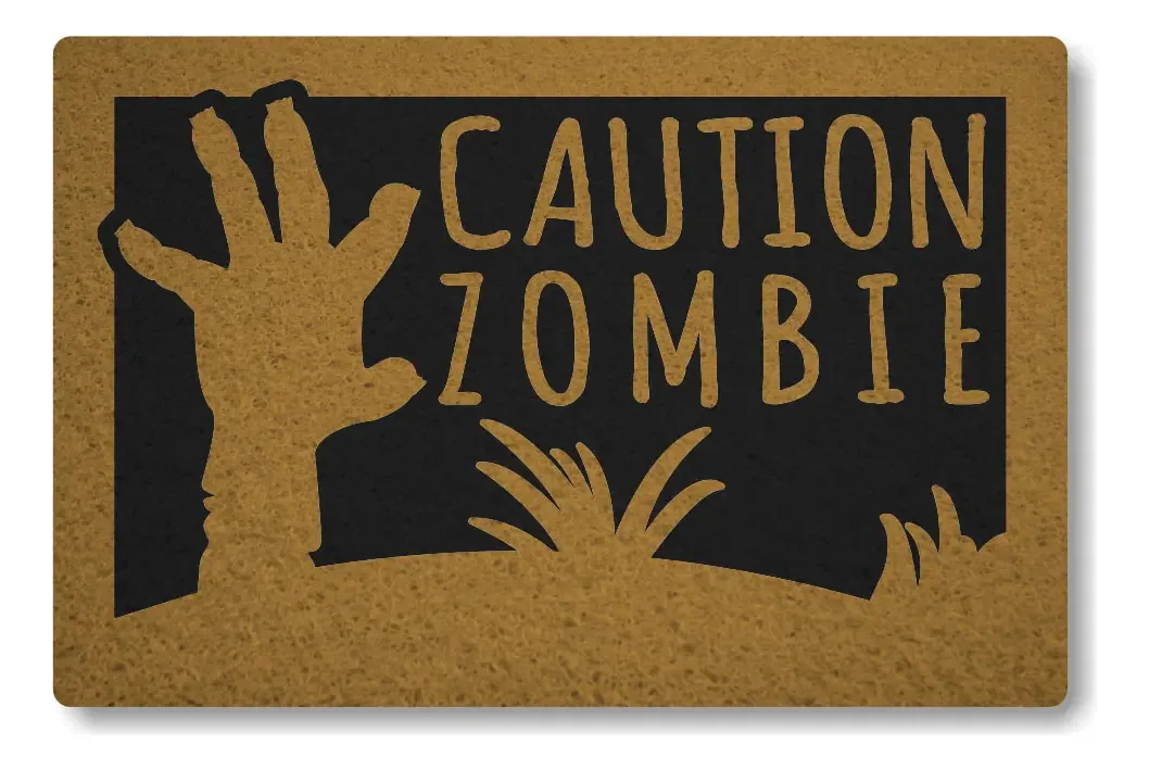 Capacho Global Sinos Caution Zombie - Preto