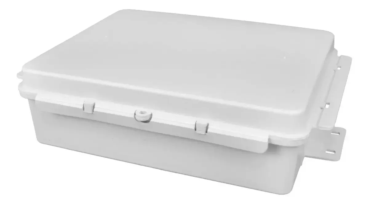 Caixa Hermética Média IP65 Plástico Branco Multitoc Redes e CFTV