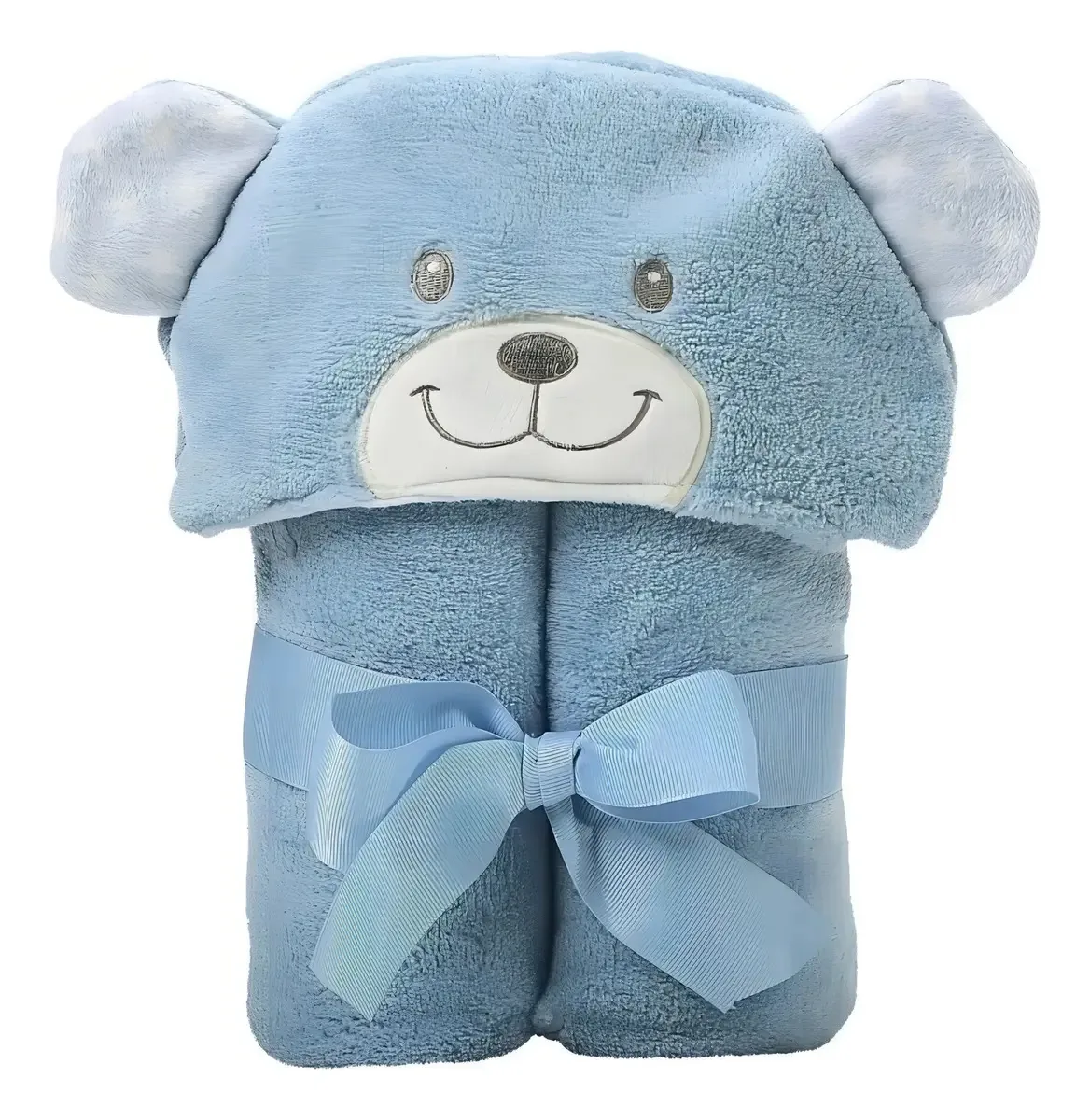 Manta Com Capuz Bichinhos Baby Joy - Incomfral Azul
