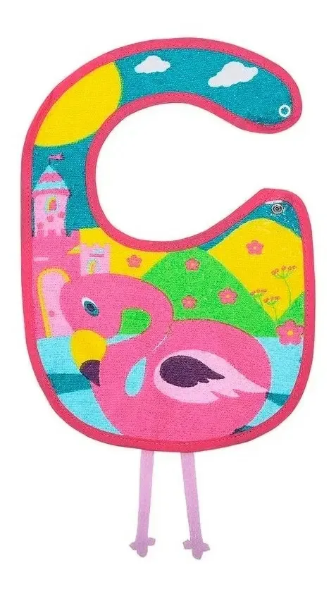 Babador Impermeável 3d Vários Bichinhos - Bambi Flamingo