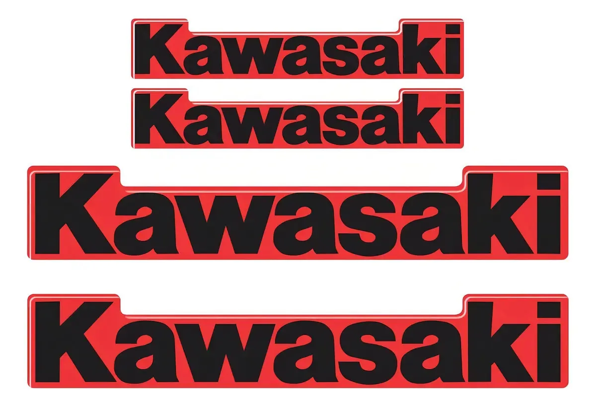 Adesivo Kawasaki Logo Protetor Resinado Material 3 M