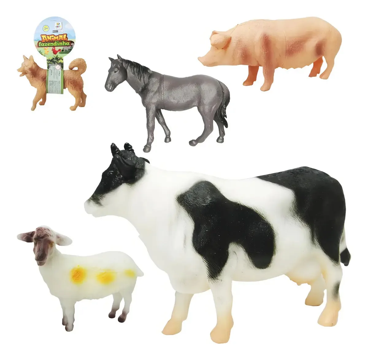 Animal De Briquedo De Fazenda Plastic 25cm Jr0402