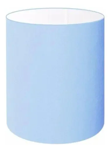 Cúpula Abajur Cilíndrica CP7001 13x15cm Azul Bebê