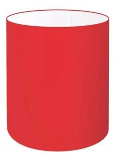 Cúpula Abajur Cilíndrica Cp-7001 Ø13x15cm - Vermelho Liso
