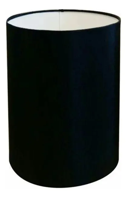 Cúpula Abajur Cilíndrica Cp-7003 15x20cm Preto