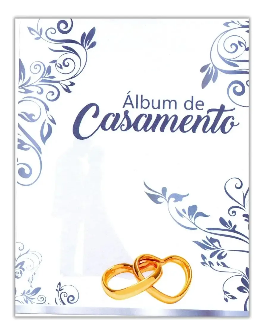 Álbum de Fotos Casamento 60 Fotos 13x18cm Capa Dura Branco