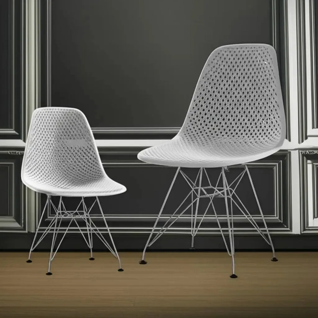 Cadeira Colmeia Base Cromada Jantar Or Design 1119 Cor Da Estrutura Da Cadeira Branco