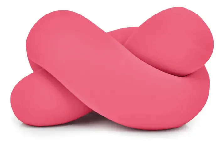Almofada De Corpo Apoio Rolo Nó - Loja Fom Cor Almofada Floc Rosa