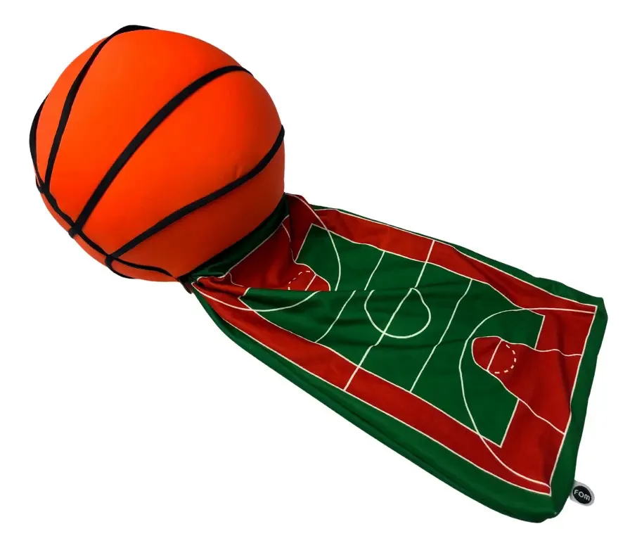 Almofada Bola De Basquete Fom Duo Travesseiro - Laranja Colorido Basquete