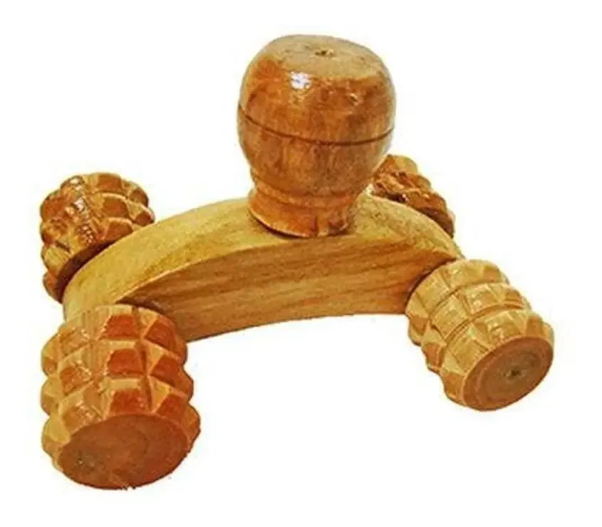 Massageador De Madeira Modelo Carrinho 6,6x6,5x8,5cm