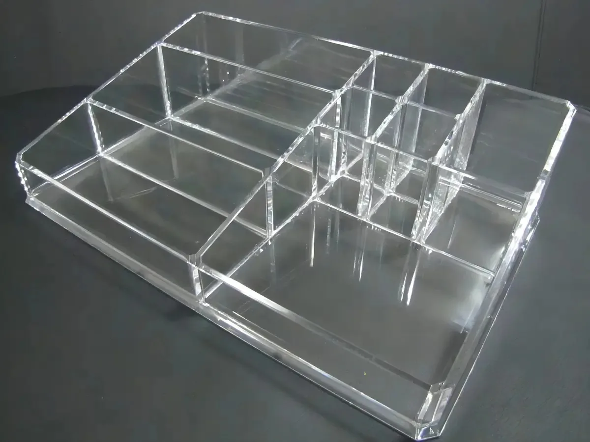 Porta Maquiagem Organizador Acrílico Grande 32x21 FWB Transparente