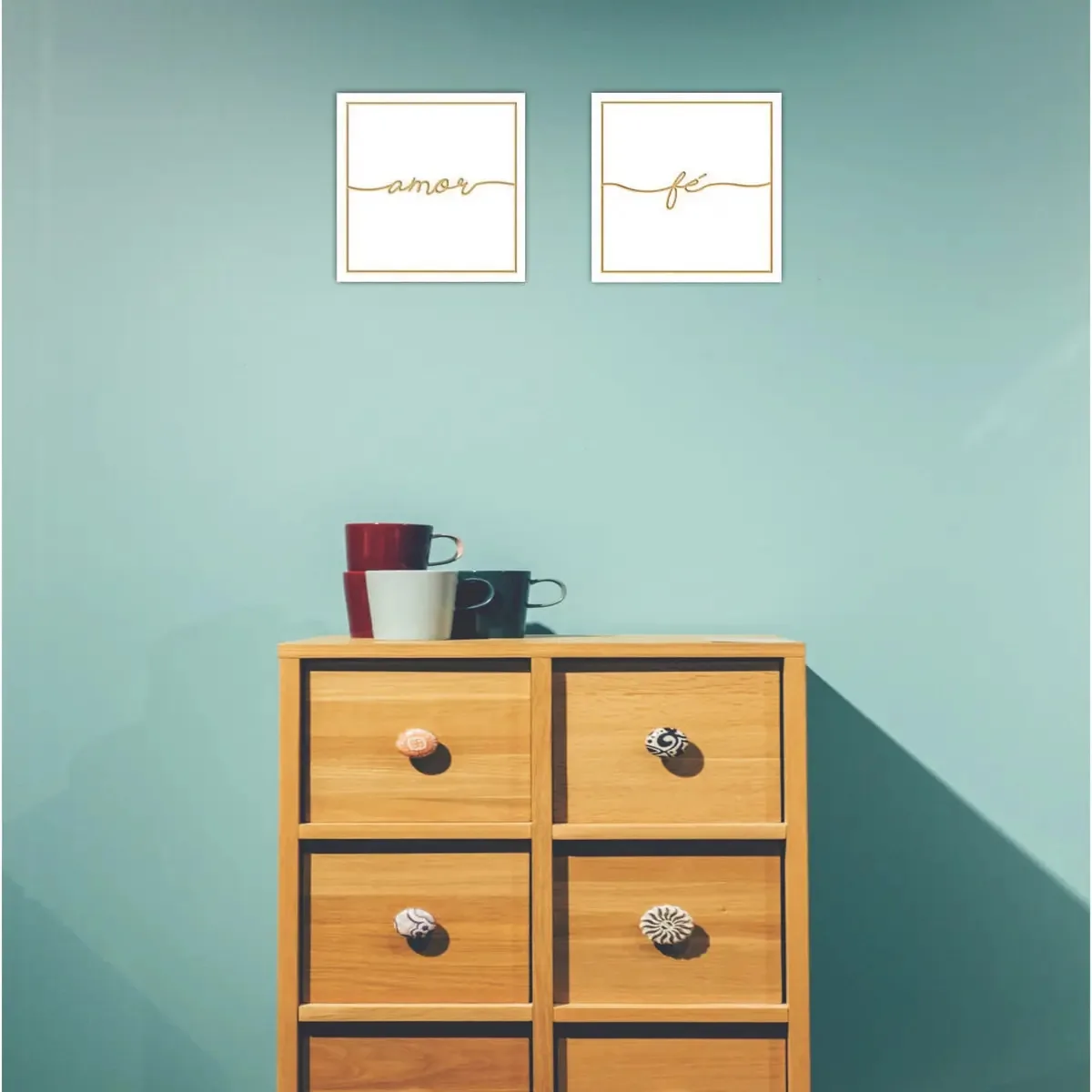 Conjunto Quadros Decorativos Palavras Para Apartamentos