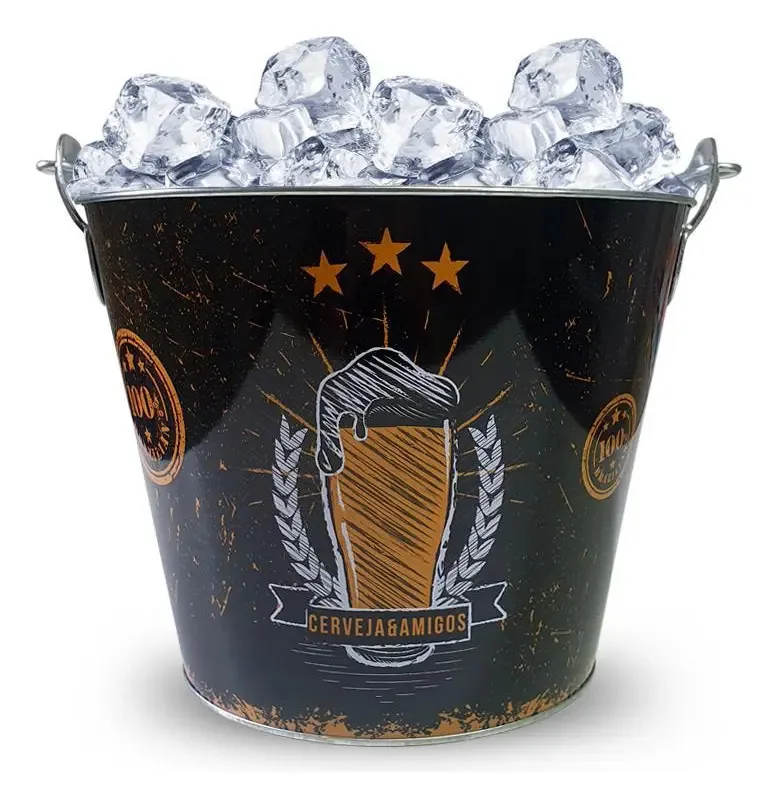 Balde De Gelo De Metal 23.5x16.8x19cm 98631 Ponte Ouro