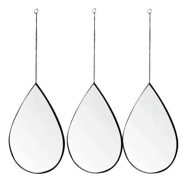 Espelhos Decorativos 3 Peças Fwb Preto Gota