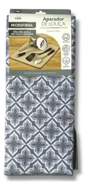 Escorredor Louça Aparador Tapete Microfibra 38x50 Estampado