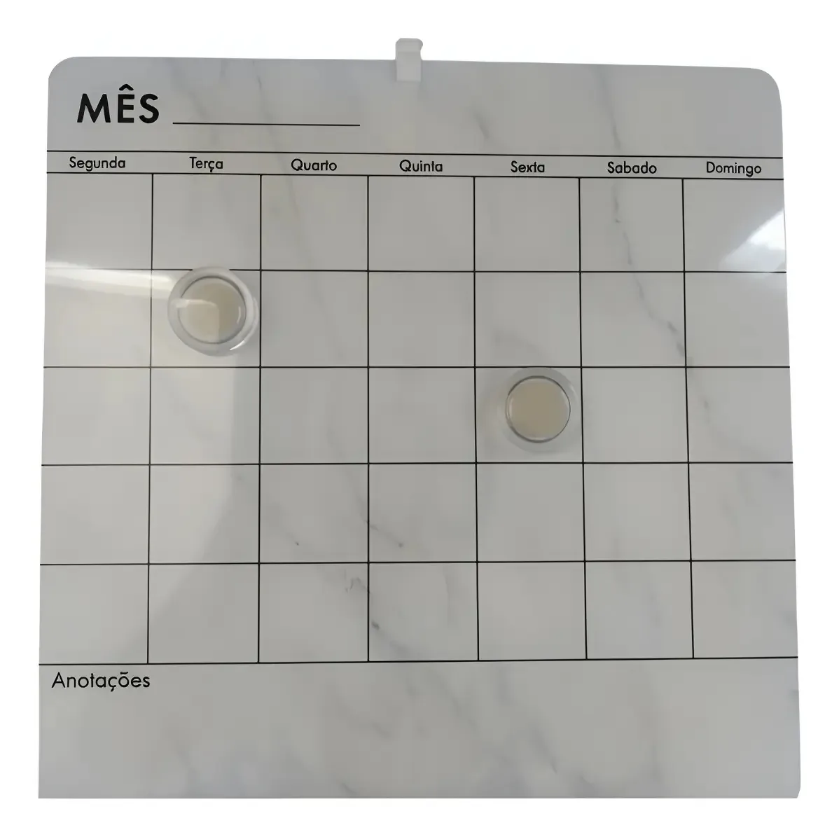 Quadro Planejamento Mensal Magnetico Doméstico Cor Branco