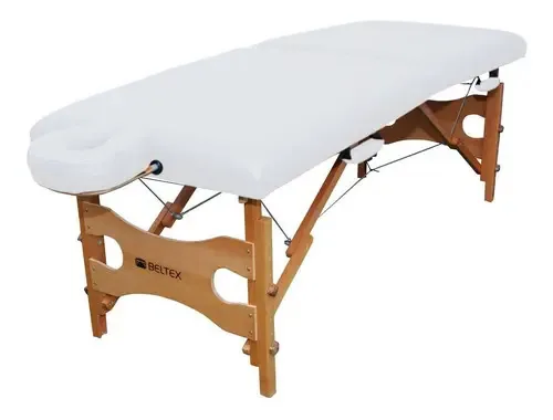 Maca Profissional Cedro Massagem Terapias Portatil Beltex Cor Branco